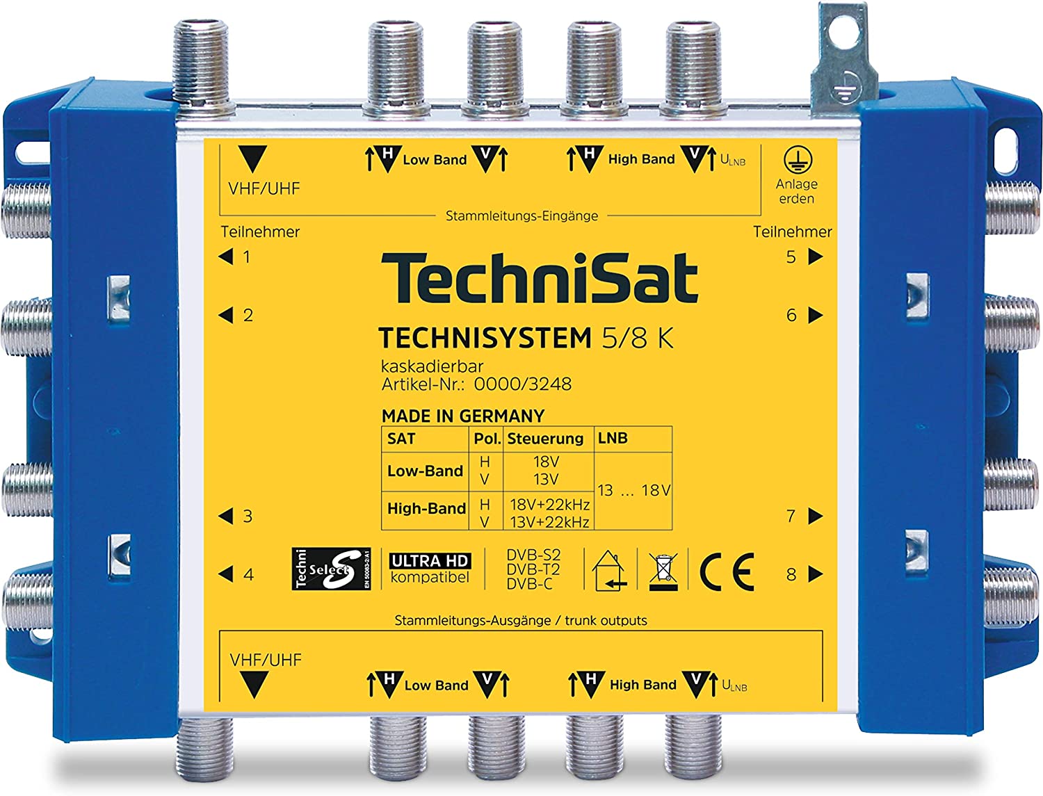 TechniSat TechniSystem 5/8 K - RF-Verstärker / -Splitter TechniSat TechniSystem 5/8 K - RF-Verstärker / -Splitter von Technisat