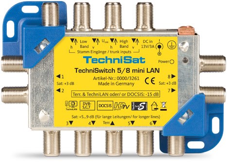 TechniSwitch 5/8 mini LAN SAT-Multischalter TechniSwitch 5/8 mini LAN SAT-Multischalter von Technisat
