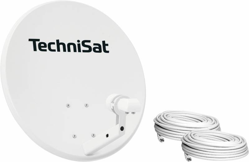 TechniTenne 60 Bundle inkl. Universal-Twin-LNB & 2x 10m COAXSAT-Kabel lichtgrau von Technisat