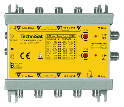 Technisat TechniRouter 5/2x16 Sat-Multischalter Technisat TechniRouter 5/2x16 Sat-Multischalter von Technisat