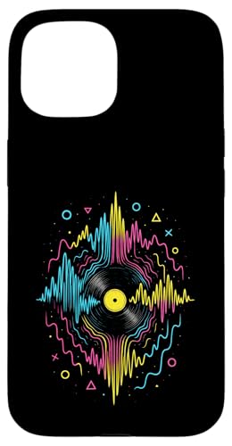 Musik Schallplatte Vinyl Dj Musiker Kopfhörer Hülle für iPhone 15 Musik Schallplatte Vinyl Dj Musiker Kopfhörer Hülle für iPhone 15 von Techno Club Hip Hop Rock Song Disco
