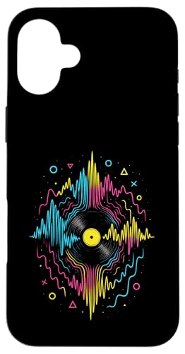 Musik Schallplatte Vinyl Dj Musiker Kopfhörer Hülle für iPhone 16 Plus Musik Schallplatte Vinyl Dj Musiker Kopfhörer Hülle für iPhone 16 Plus von Techno Club Hip Hop Rock Song Disco