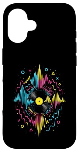 Musik Schallplatte Vinyl Dj Musiker Kopfhörer Hülle für iPhone 16 Musik Schallplatte Vinyl Dj Musiker Kopfhörer Hülle für iPhone 16 von Techno Club Hip Hop Rock Song Disco