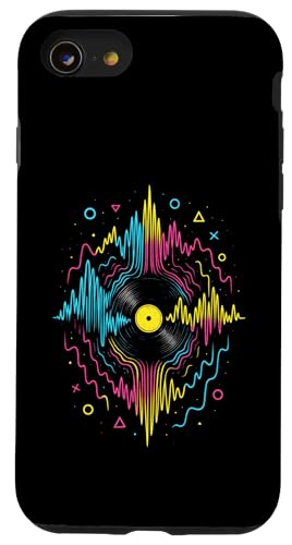 Musik Schallplatte Vinyl Dj Musiker Kopfhörer Hülle für iPhone SE (2020) / 7 / 8 von Techno Club Hip Hop Rock Song Disco