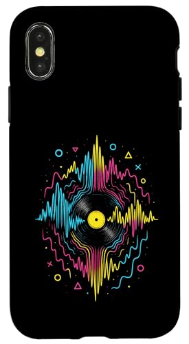 Musik Schallplatte Vinyl Dj Musiker Kopfhörer Hülle für iPhone X/XS Musik Schallplatte Vinyl Dj Musiker Kopfhörer Hülle für iPhone X/XS von Techno Club Hip Hop Rock Song Disco