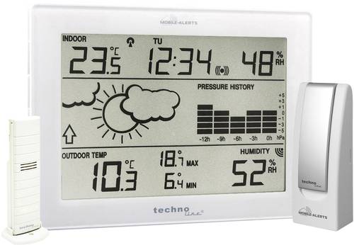 Techno Line Mobile Alerts MA 10006 Funk-Wetterstation Vorhersage für 1 Tag Anzahl Sensoren max. 50 von Techno Line