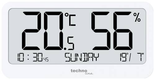 Techno Line Thermo-Hygrometer WS9455 Thermo-/Hygrometer Weiß von Techno Line