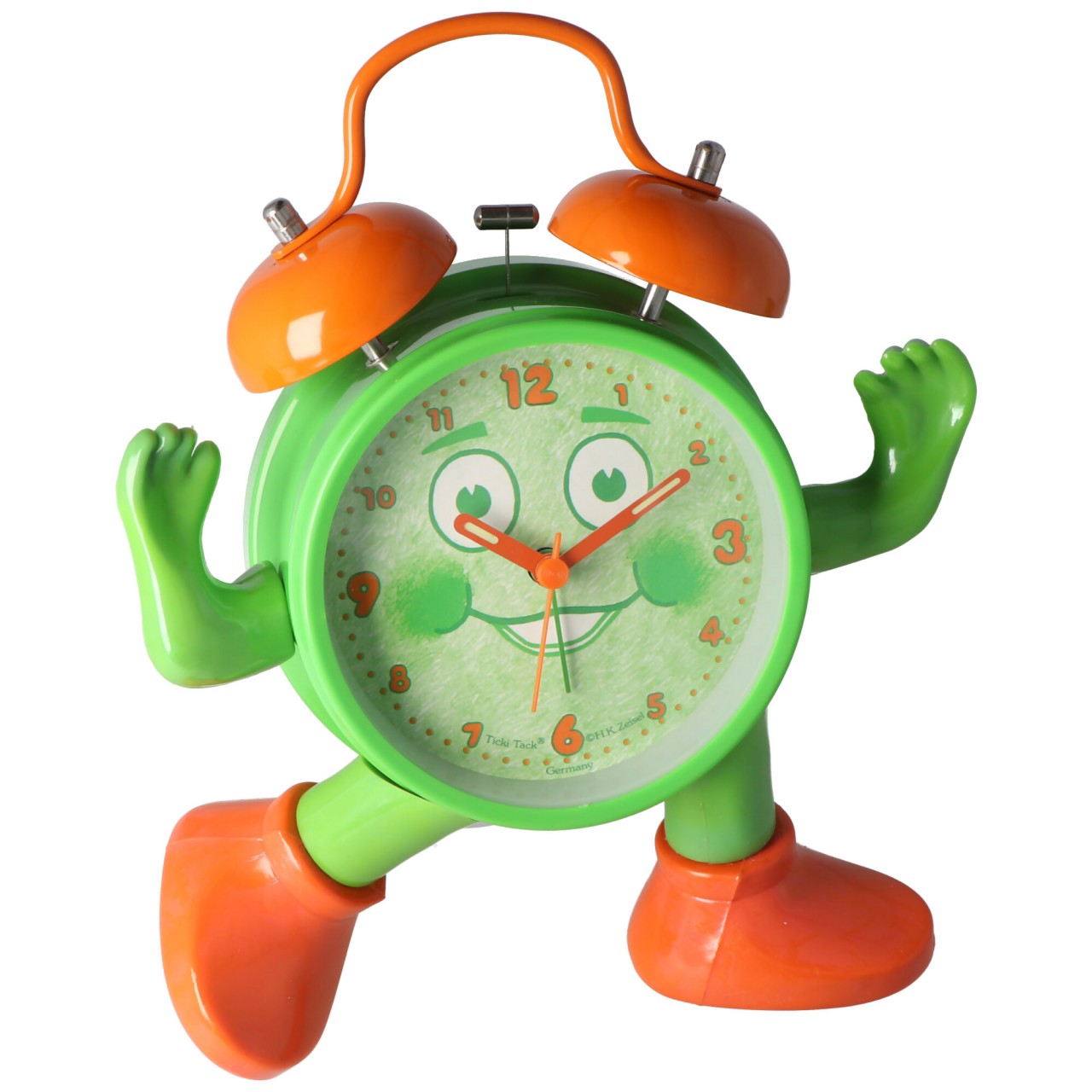 ABC spielerisch die Uhrzeit lernen, Ticki Tack der Kinderwecker grün orange, inklusive Batterie ABC spielerisch die Uhrzeit lernen, Ticki Tack der Kinderwecker grün orange, inklusive Batterie von Technoline