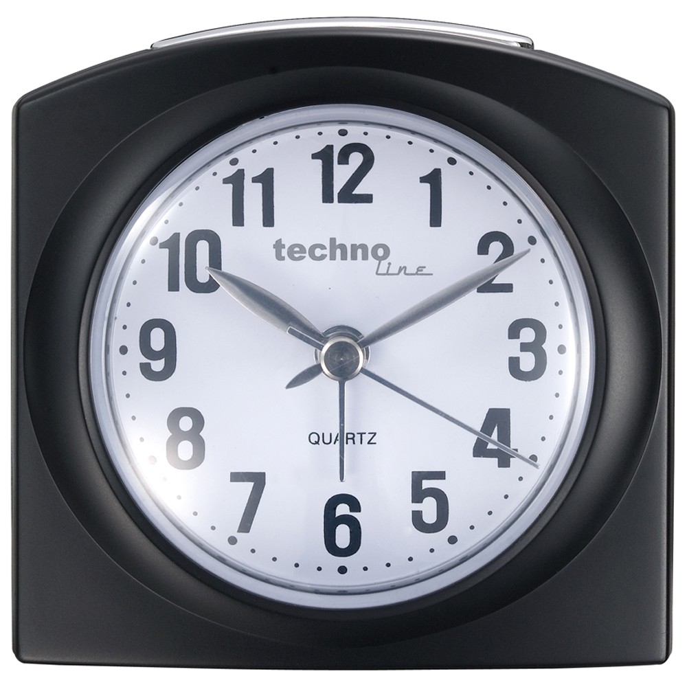 Modell L schwarz - Quarzwecker, beleuchtet, mit Schlummerfunktion, Schwarz Modell L schwarz - Quarzwecker, beleuchtet, mit Schlummerfunktion, Schwarz von Technoline