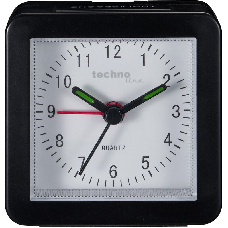 Modell SC schwarz - Quarzwecker, beleuchtet, mit Schlummerfunktion, Schwarz von Technoline