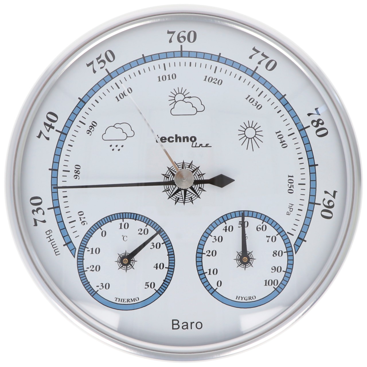 Technoline WA 3090 rundes BaroMeter mit Thermo-HygroMeter im Vintage-Design Technoline WA 3090 rundes BaroMeter mit Thermo-HygroMeter im Vintage-Design von Technoline