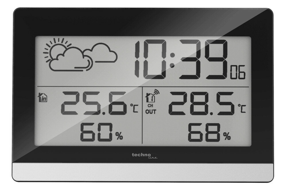 Technoline WS 9255 Digitale Wetterstation Schwarz, Silber Technoline WS 9255 Digitale Wetterstation Schwarz, Silber von Technoline