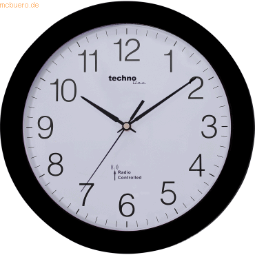 Technoline Wanduhr WT 8000 schwarz analog Technoline Wanduhr WT 8000 schwarz analog von Technoline