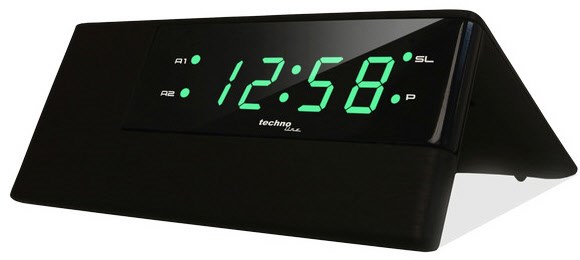 WT 488 Uhrenradio schwarz/grün von Technoline