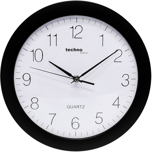 WT 7000 schwarz - Quarzwanduhr WT 7000 schwarz - Quarzwanduhr von Technoline