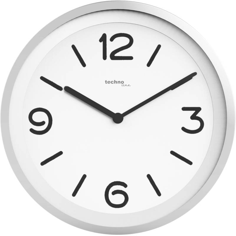WT 7400 - super-schicke, moderne Wanduhr mit automatischer Hintergrundbeleuchtung Dank Nachterkennungssensor von Technoline