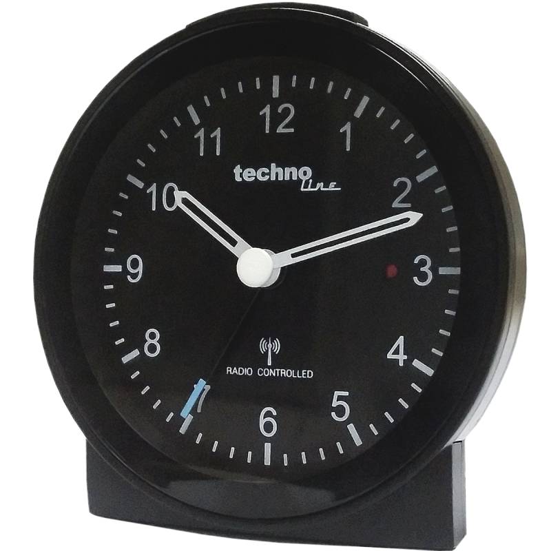 WT768 - Funkwecker mit Beleuchtung und Weckalarm mit Schlummerfunktion, Nachtleuchtende Zeiger von Technoline