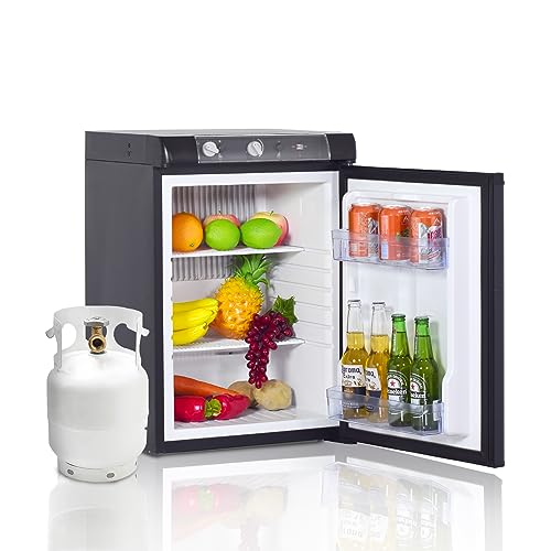 Techomey Camping Kühlschrank Gas, 60L, Kühlschrank Gas 12V 230V, Wohnmobil Kühlschrank, Leiser Gas Kühlschrank für Haus, Camping, Wohnmobil, Wohnwagen, Schwarz Techomey Camping Kühlschrank Gas, 60L, Kühlschrank Gas 12V 230V, Wohnmobil Kühlschrank, Leiser Gas Kühlschrank für Haus, Camping, Wohnmobil, Wohnwagen, Schwarz von Techomey