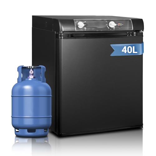 Techomey Camping Kühlschrank Gas 12V 230V, Gas Kühlschrank 40L, Kühlschrank 12V 230V Gas, Leiser Absorber Kühlschrank Gas für Camping, Wohnmobil, LKW, Auto, Schwarz Techomey Camping Kühlschrank Gas 12V 230V, Gas Kühlschrank 40L, Kühlschrank 12V 230V Gas, Leiser Absorber Kühlschrank Gas für Camping, Wohnmobil, LKW, Auto, Schwarz von Techomey