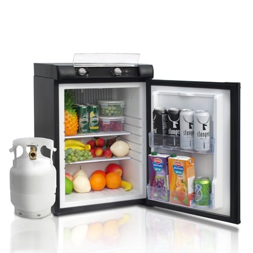 Techomey Gas Kühlschrank 60L, Camping Kühlschrank Gas 12V 230V, Wohnmobil Kühlschrank, Absorber Kühlschrank Gas für Haus, Outdoor, Camping, Schwarz Techomey Gas Kühlschrank 60L, Camping Kühlschrank Gas 12V 230V, Wohnmobil Kühlschrank, Absorber Kühlschrank Gas für Haus, Outdoor, Camping, Schwarz von Techomey