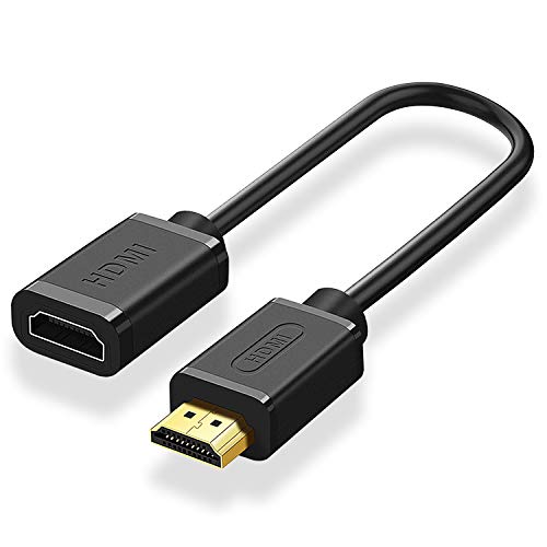 Techrum 20cm Hochgeschwindigkeits HDMI Verlängerungskabel HDMI Verlängerung 4K@60Hz HDMI Kabel Kurz 3D für Fire TV Stick/Roku/Chromecast von Techrum