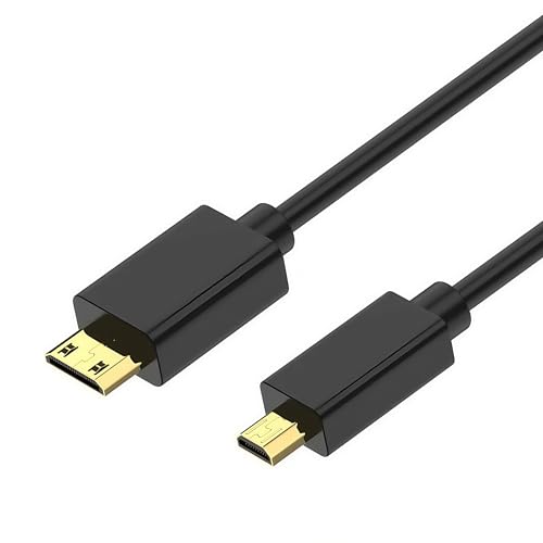 Techrum 4K 60Hz Micro HDMI auf Mini HDMI Kabel, Mini HDMI Stecker auf Micro HDMI Stecker 3D 1080P Typ D auf Typ C Adapterkabel kompatibel Raspberry Pi 5/4, Kamera, Monitor (80cm) von Techrum