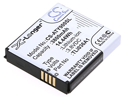 TCTK Akkus 3800mAh Kompatibel mit [Alcatel] One Touch Link 4G+, One Touch Link 4G+ LTE, Y900, OneTouch Y901NB, Y900NB Ersetzt TLi036A1 von Techtek