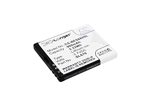 TCTK Akkus 900mAh Kompatibel mit [Myphone] Flip 3, Flip III, für [Bea-fon] SL625AD, SL630, SL640, SL652A, SL652AD, SL652AF, SL660, SL670 Ersetzt BS-18, SL630/SL640, SL670 von Techtek