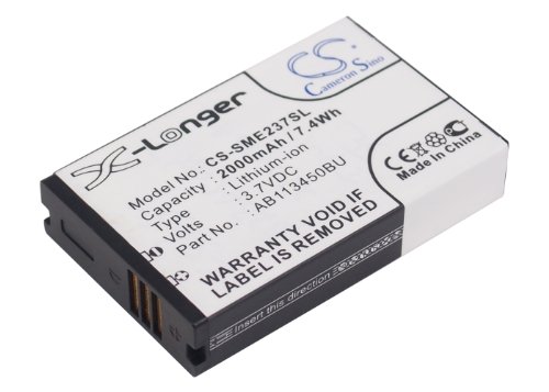 TCTK Akkus 2000mAh Kompatibel mit [Samsung] E2370 Solid, GT-E2370, Xcover E2370 Ersetzt AB113450BU, AB113450BUCSTD FBA von Techtek