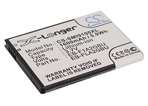 TCTK Akkus 1600mAh Kompatibel mit [Samsung] EK-GC100, Galaxy Camera, Galaxy M, R, R Style, S II, S II Duos, Plus, S2, S2 Plus, SII FBA von Techtek