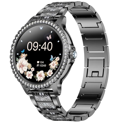 Smartwatch Damen mit Telefonfunktion, 1,32 Zoll HD Voll Touchscreen, Fitness Tracker mit 20 Sport SpO2 Pulsuhr Schlafmonitor Menstruationszyklus, Armbanduhr für iOS Android von Techtrix