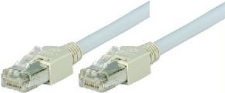 Dätwyler Patchkabel S/UTP, Cat 5e, grau, 10,0 m hochflexibel, mit Hirosesteckern TM11 (71910) von Tecline