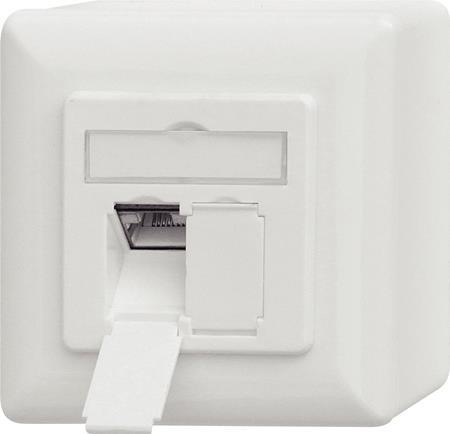 Exertis Connect Tecline - Anschlussdose, Unterputz - Oberfläche montierbar - CAT 6a - RJ-45 X 2 - Pure White (17000515) von Tecline