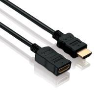HDMI Verlängerungskabel, High Speed mit Ethernet, vergoldet, HDMI St. A / Bu. A, 2,0 m Hochwertiges Kabel zur Übertragung von digitalen Monitor- und TV-Signalen (39902002) von Tecline