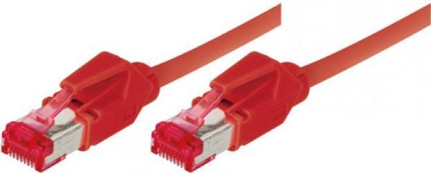 Industrie-Patchkabel S/FTP, PiMF, CAT.6A EIA/TIA, Class EA, rot, 30,0 m Ölbeständiges Spezialkabel für Industrie-Einsatz, für 10 Gigabit/s, mit Draka-Kabel und Hirosesteckern TM21 (77930R) von Tecline