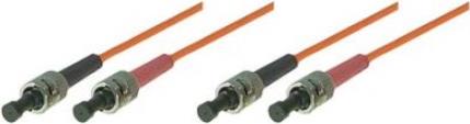 LWL Patchkabel, 50/125 µm, OM2-Faser, 2x ST Stecker/2x ST Stecker, orange, 5,0 m (75805) von Tecline