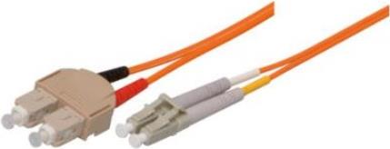 exertis Connect - Patch-Kabel - SC multi-mode (M) zu LC Multi-Mode (M) - 15,0m - Glasfaser - 50/125 Mikrometer - OM2 - orange (85615) von Tecline