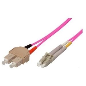 LWL Patchkabel, 50/125 µm, OM4-Faser, SC Duplex Stecker/LC Duplex Stecker, aqua, 10,0 m (39885610) von Tecline