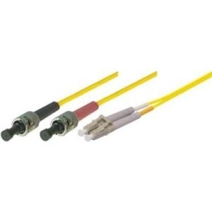 LWL Patchkabel, 9/125 µm, OS2-Faser, 2x ST Stecker/LC Duplex Stecker, gelb, 1,0 m (39989401) von Tecline