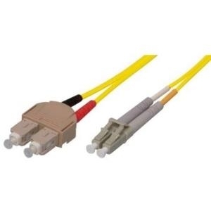 LWL Patchkabel, 9/125 µm, OS2-Faser, SC Duplex Stecker/LC Duplex Stecker, gelb, 10,0 m (39989610) von Tecline