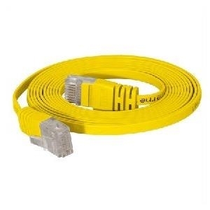 Patchkabel Cat.6 U/UTP, ungeschirmt, flach, gelb, 15.0m superflaches Patchkabel z.B. für die Verlegung unter Teppichböden und Fußleisten (77815y) von Tecline