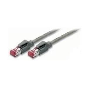 Patchkabel S/FTP, PiMF, Cat 6, grau, 10,0 m halogenfrei, mit Draka-Kabel und Hirosesteckern TM21 (bisherige Bezeichnung S/STP) (71810) von Tecline