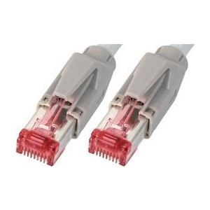 Patchkabel S/FTP, PiMF, Cat 6, grau, 35,0 m halogenfrei, mit Draka-Kabel und Hirosesteckern TM21 (bisherige Bezeichnung S/STP) (71835) von Tecline