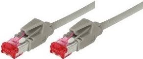 Patchkabel S/FTP, PiMF, Cat 6, grau, 50,0 m halogenfrei, mit Draka-Kabel und Hirosesteckern TM21 (bisherige Bezeichnung S/STP) (71850) von Tecline