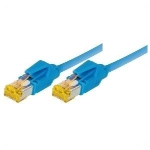 Patchkabel S/FTP, PiMF, Cat 6a, blau, 15,0 m Für 10 Gigabit/s, halogenfrei, mit Draka-Kabel und Hirosesteckern TM31 (bisherige Bezeichnung S/STP) (72215B) von Tecline