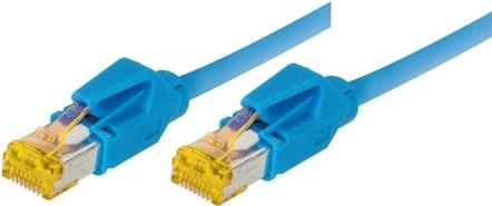Patchkabel S/FTP, PiMF, Cat 6a, blau, 20,0 m Für 10 Gigabit/s, halogenfrei, mit Draka-Kabel und Hirosesteckern TM31 (bisherige Bezeichnung S/STP) (72220B) von Tecline