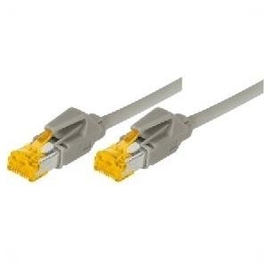 Patchkabel S/FTP, PiMF, Cat 6a, grau, 20,0 m Für 10 Gigabit/s, halogenfrei, mit Draka-Kabel und Hirosesteckern TM31 (bisherige Bezeichnung S/STP) (72220) von Tecline