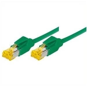 Patchkabel S/FTP, PiMF, Cat 6a, grün, 15,0 m Für 10 Gigabit/s, halogenfrei, mit Draka-Kabel und Hirosesteckern TM31 (bisherige Bezeichnung S/STP) (72215G) von Tecline