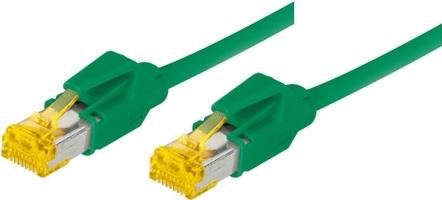 Patchkabel S/FTP, PiMF, Cat 6a, grün, 20,0 m Für 10 Gigabit/s, halogenfrei, mit Draka-Kabel und Hirosesteckern TM31 (bisherige Bezeichnung S/STP) (72220G) von Tecline