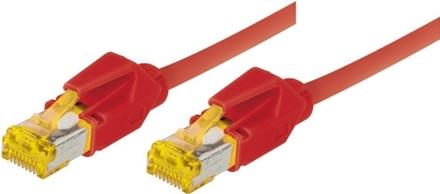 Patchkabel S/FTP, PiMF, Cat 6a, rot, 20,0 m Für 10 Gigabit/s, halogenfrei, mit Draka-Kabel und Hirosesteckern TM31 (bisherige Bezeichnung S/STP) (72220R) von Tecline
